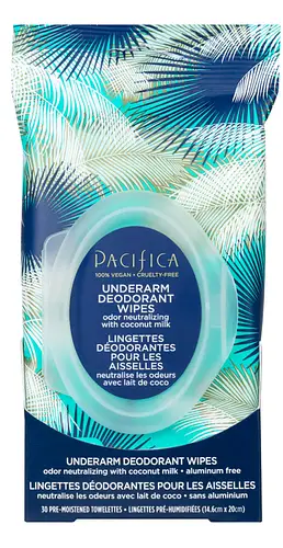 Pacifica Coconut Milk & Essential Oils Underarm Deodorant Wipes