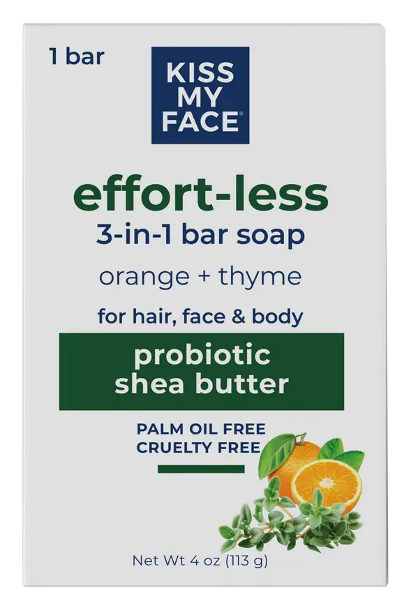 Kiss My Face Effort-Less 3-In-1 Bar Soap