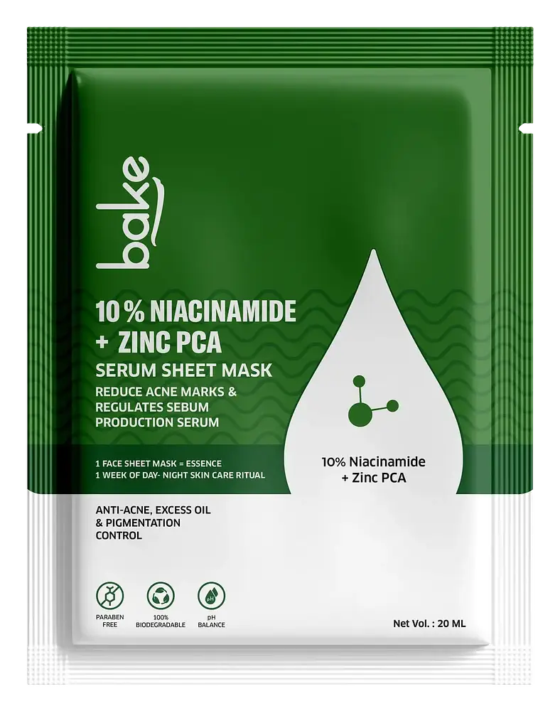 Bake Serum Sheet Mask 10% Niacinamide + Zinc PCA