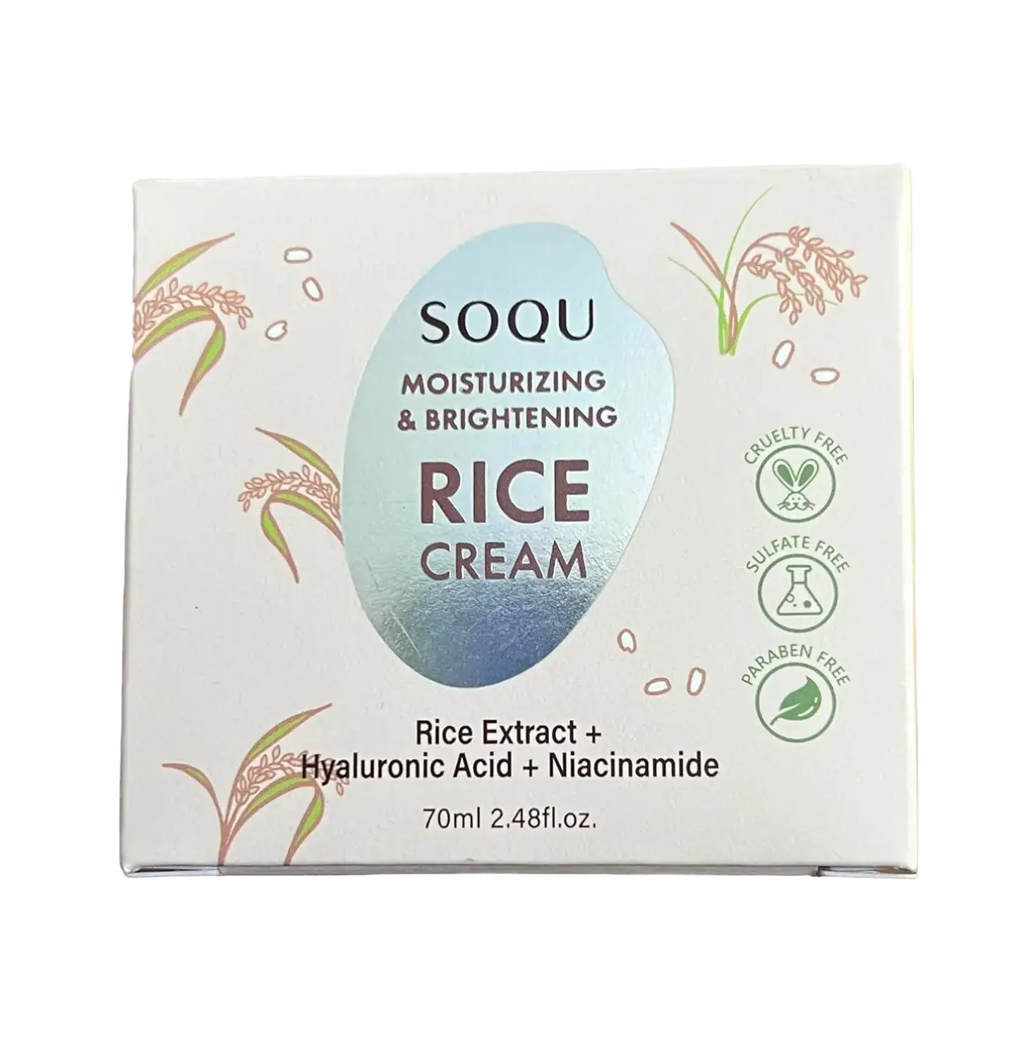 SOQU Moisturizing & Brightening Rice Cream