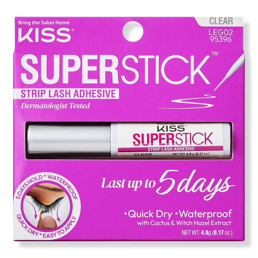 Kiss Superstick 5-Day Extended Wear Strip Lash Adhesive Clear