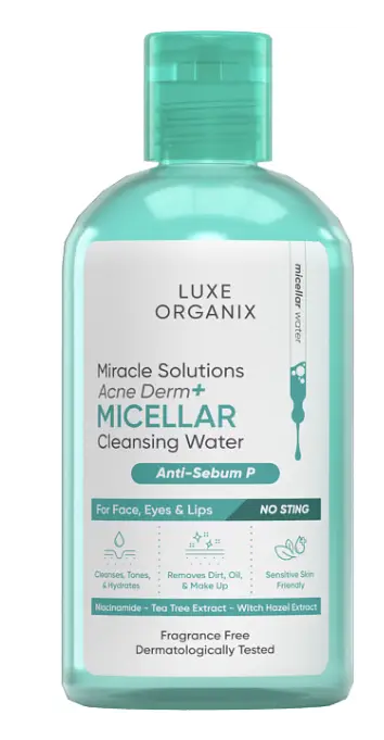 Luxe Organix Miracle Solutions Acne Derm+ Micellar Cleansing Beauty Water
