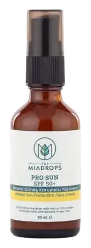 Miadrops PRO SUN SPF 50+ Mineral Güneş Koruyucu Yüz Kremi