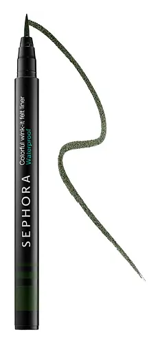 Sephora Collection Colorful Wink-It Felt Tip Liquid Waterproof Eyeliner Army Babe