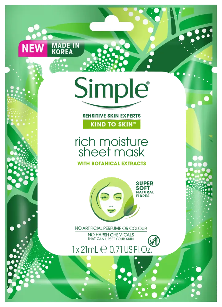 Simple Skincare Rich Moisture Sheet Mask