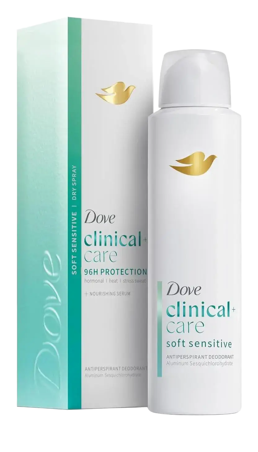 Dove Clinical + Care 96H Protection Soft Sensitive Dry Spray Antiperspirant Deodorant