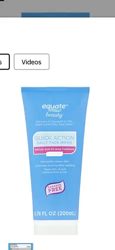 Equate Quick Action Daily Face Wash with 2% Salicylic Acid for Acne Care