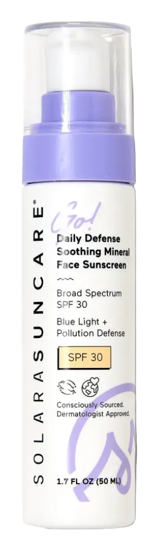 Solara Suncare Go! Daily Defense Soothing Mineral Face Sunscreen SPF 30