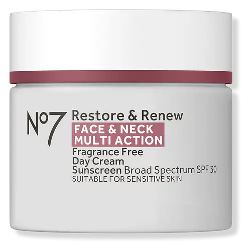 No7 Restore & Renew Face & Neck Multi Action Cream SPF 30 Fragrance Free