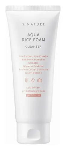 S.NATURE Aqua Rice Foam Cleanser