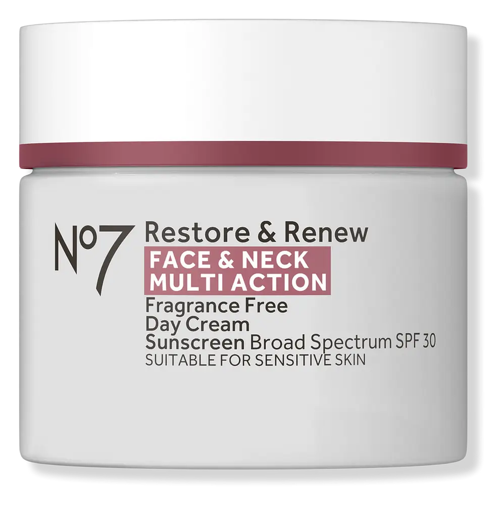 No7 Restore & Renew Face & Neck Multi Action Cream SPF 30 Fragrance Free