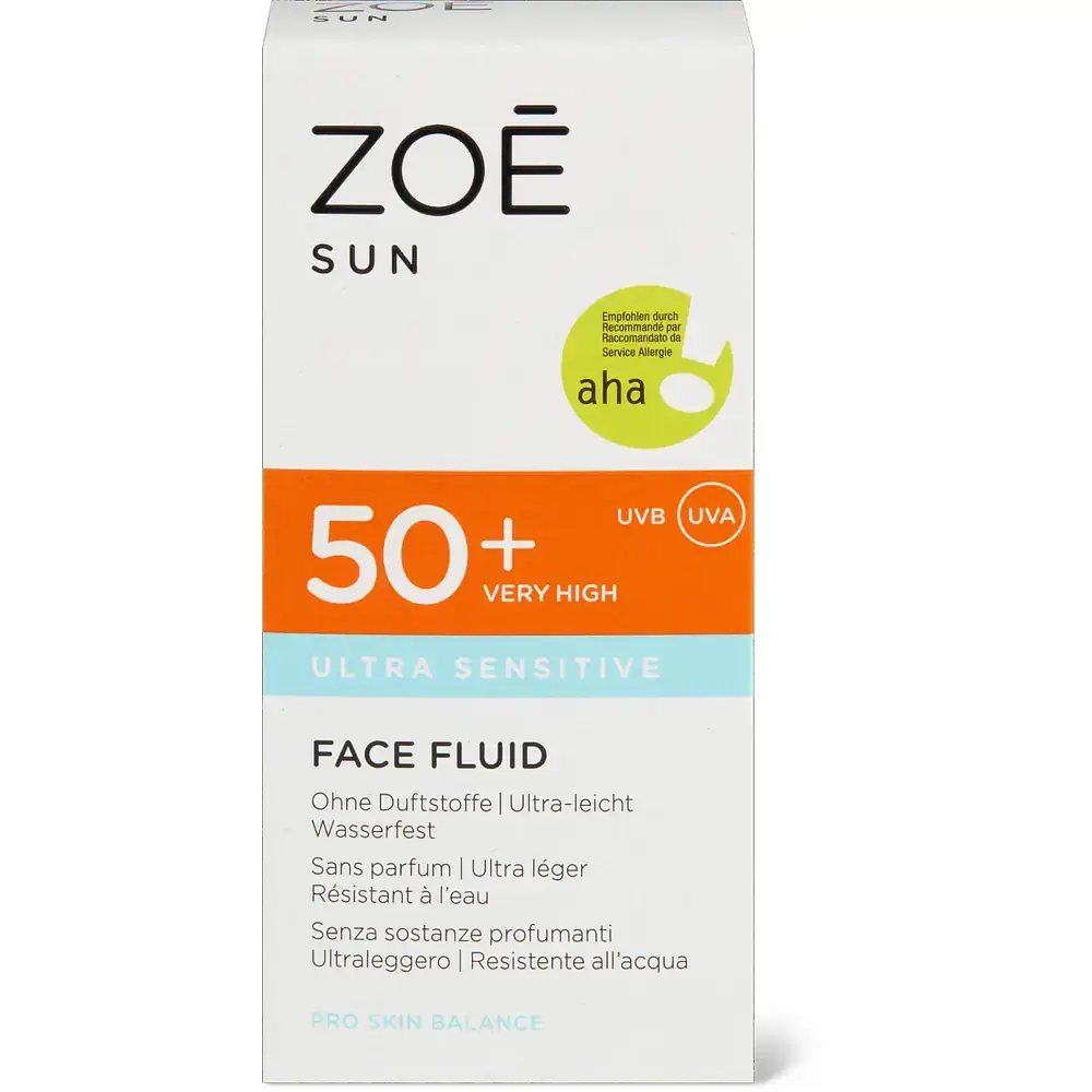 Zoe Sun Ultra Sensitive Face Fluid SPF 50+