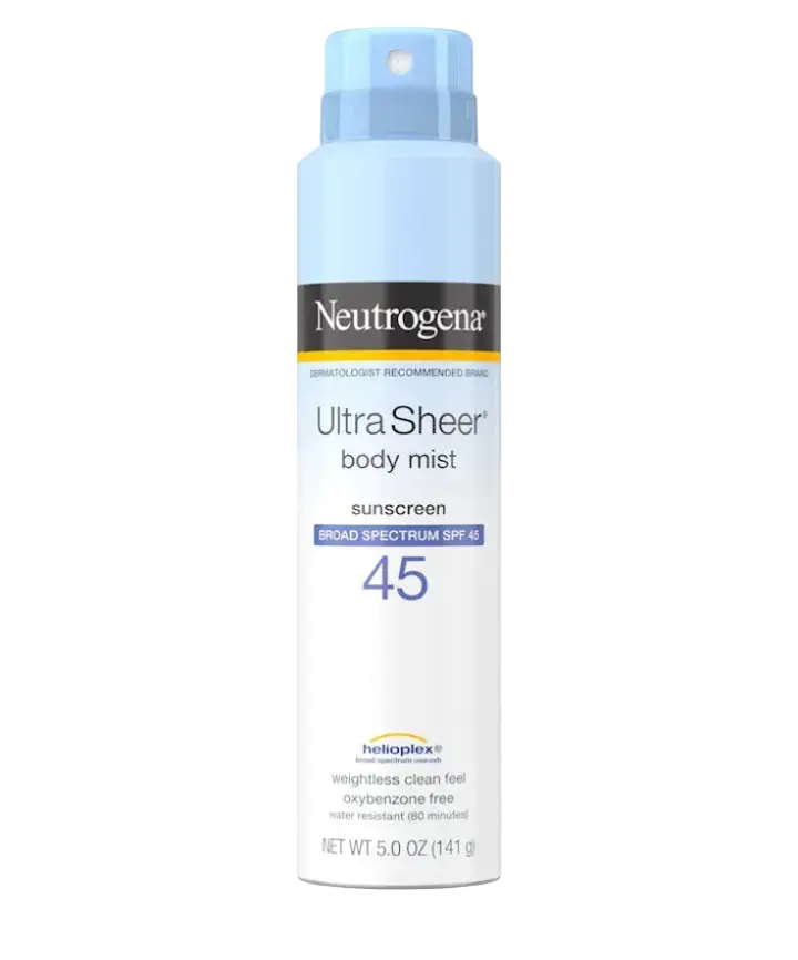 Neutrogena Ultra Sheer Body Mist Sunscreen Spray SPF 45