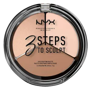 NYX Cosmetics 3 Steps to Sculpt, Face Sculpting Palette Fair
