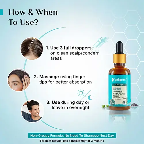 Pilgrim 3% Redensyl + 4% Anagain Hair Growth Serum