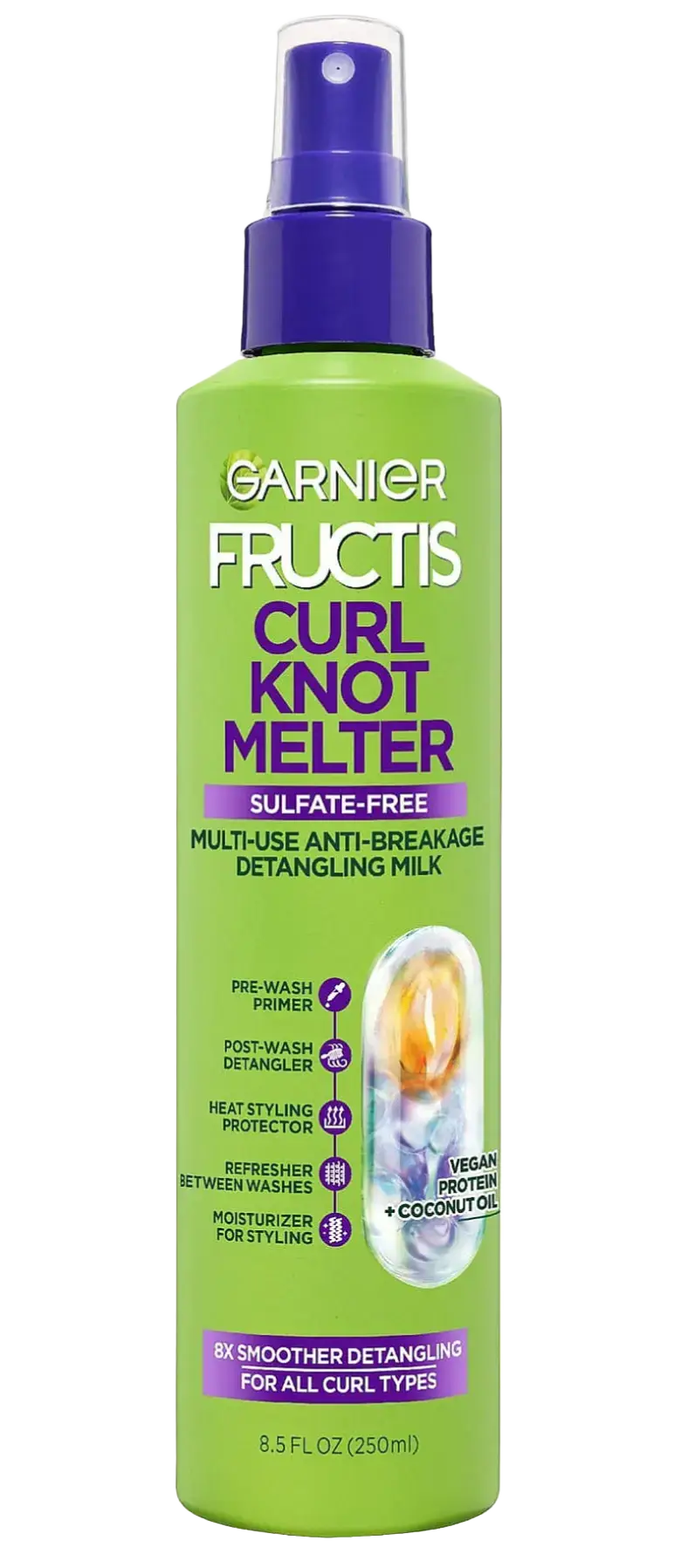 Garnier Fructis Curl Knot Melter Multi-Use Anti-Breakage Detangling Milk