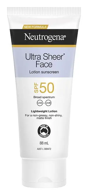 Neutrogena Ultra Sheer Face Lotion Sunscreen SPF 50 Australia