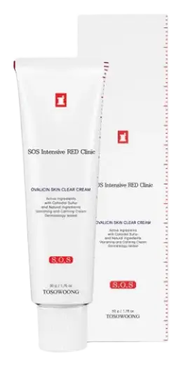Tosowoong SOS Intensive Red Clinic Ovalicin Skin Clear Cream