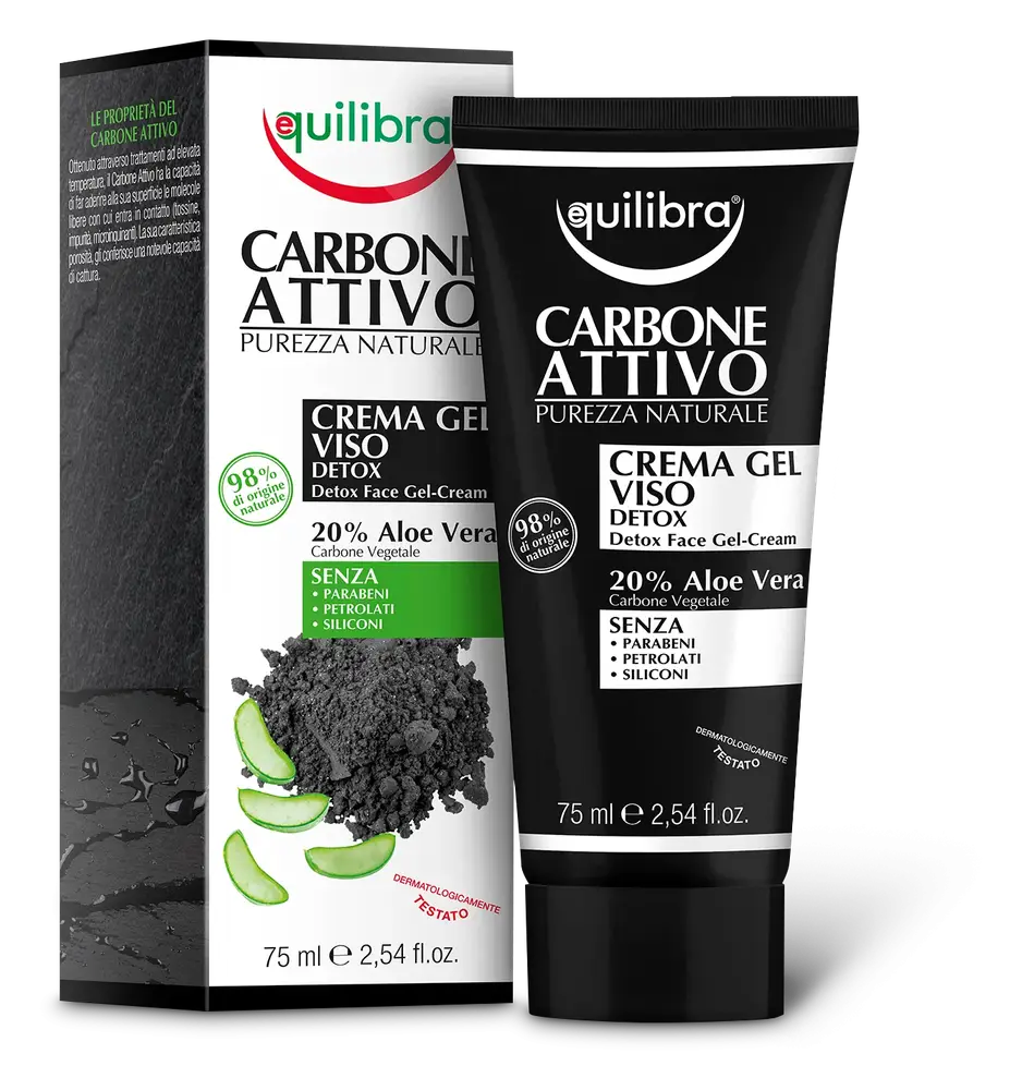 Equilibra Active Carbon Detox Face Gel-Cream