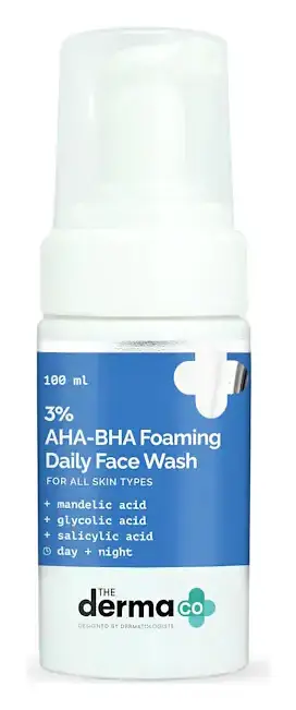 The Derma Co 3% AHA+BHA Foaming Daily Face Wash