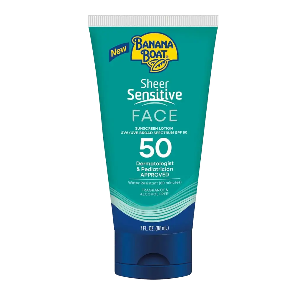 Banana Boat Sheer Sensitive Face Sunscreen Lotion SPF 50