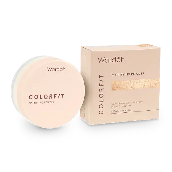 Wardah Colorfit Mattifying Powder 22N Light Ivory