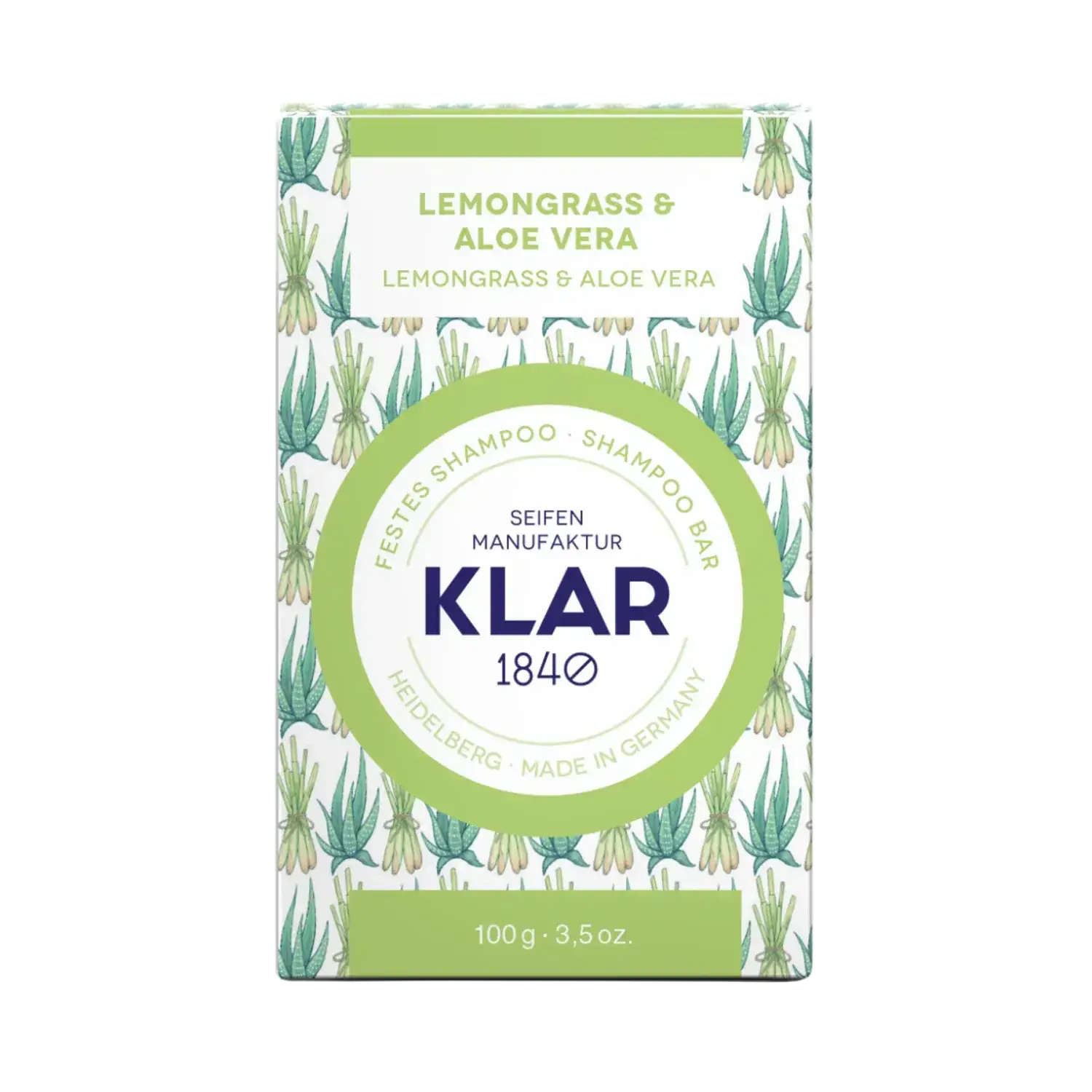 Klar Seifen Lemongrass & Aloe Vera Shampoo Bar
