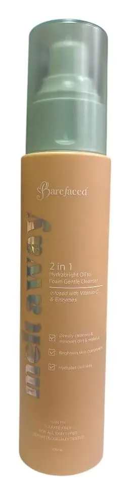 Barefaced Ph Melt Away 2 in 1 Hydrabright Oil To Foam Gentle Cleanser