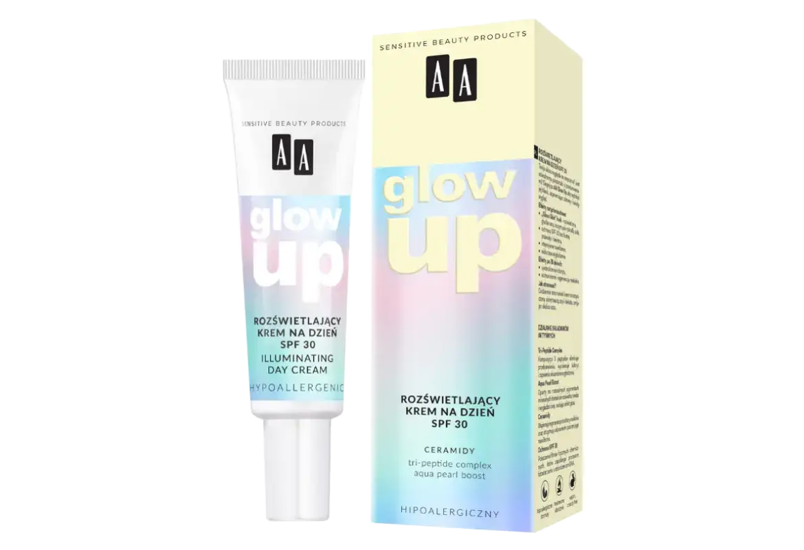AA Glow Up Rozświetlający Krem Na Dzien SPF30