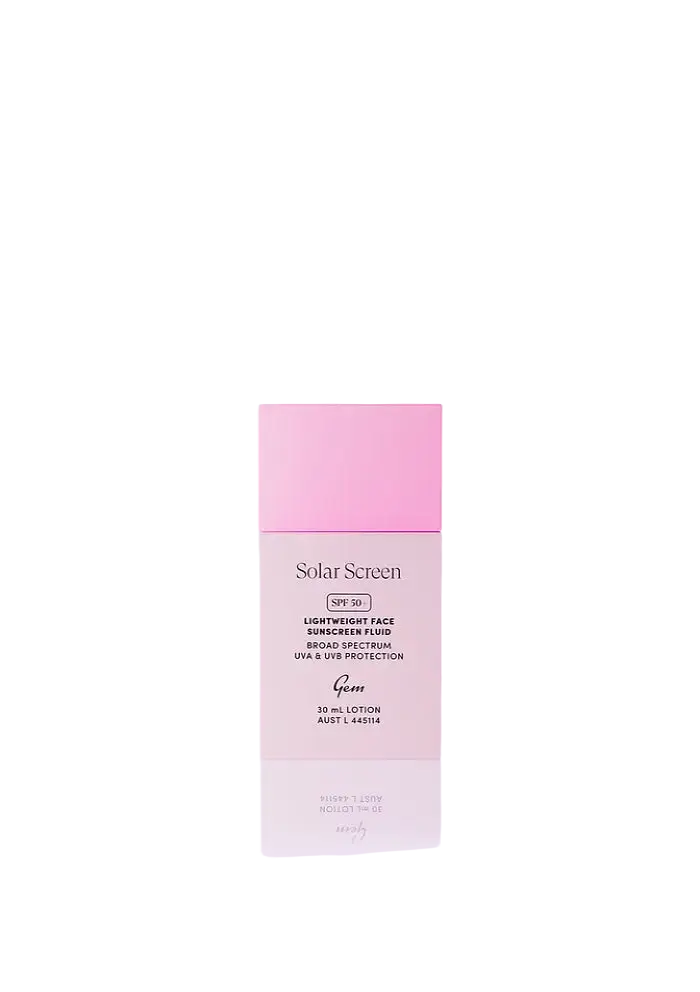 Gem Solar Screen SPF 50+ Lightweight Face Sunscreen Fluid