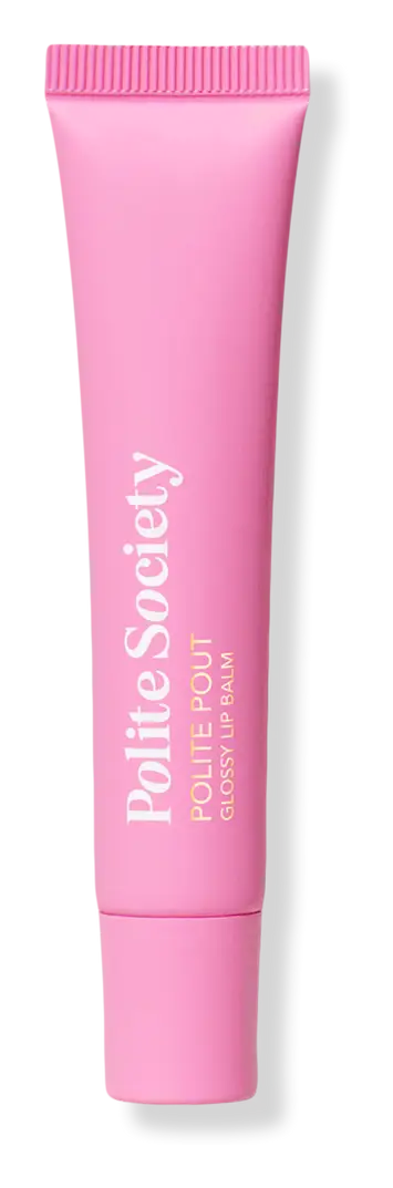 Polite Society Polite Pout Glossy Lip Balm Pink Grapefruit