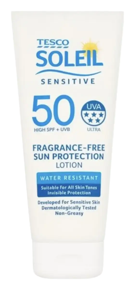 Tesco Soleil Sensitive Fragrance-Free Sun Lotion SPF 50