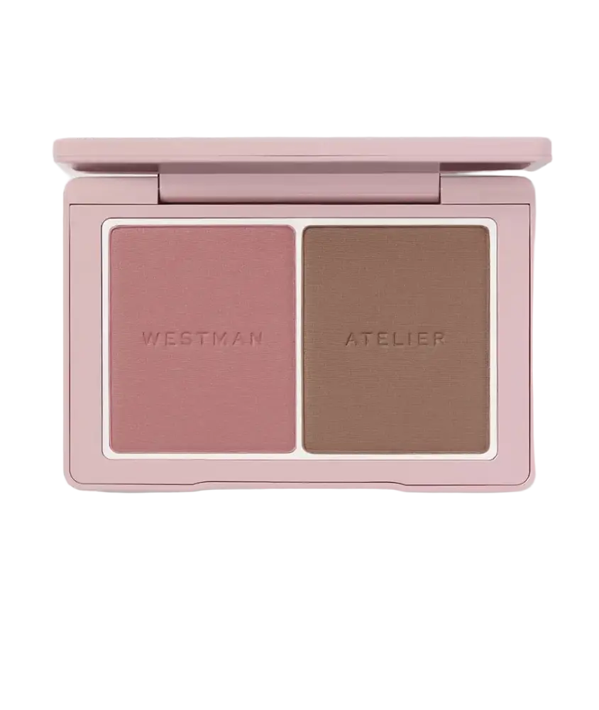 Westman Atelier Baby Cheeks + Face Trace Sculpting Powder Duo Petal / Biscuit