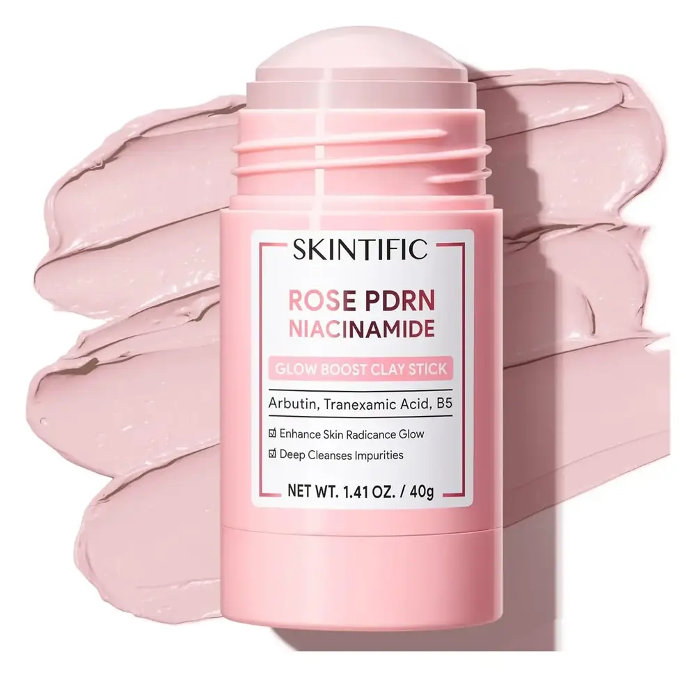 Skintific Rose PDRN Niacinamide Glow Boost Clay Stick