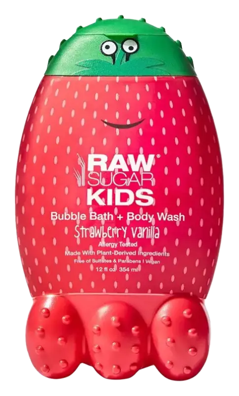 Raw Sugar Kids Bubble Bath + Body Wash Strawberry Vanilla