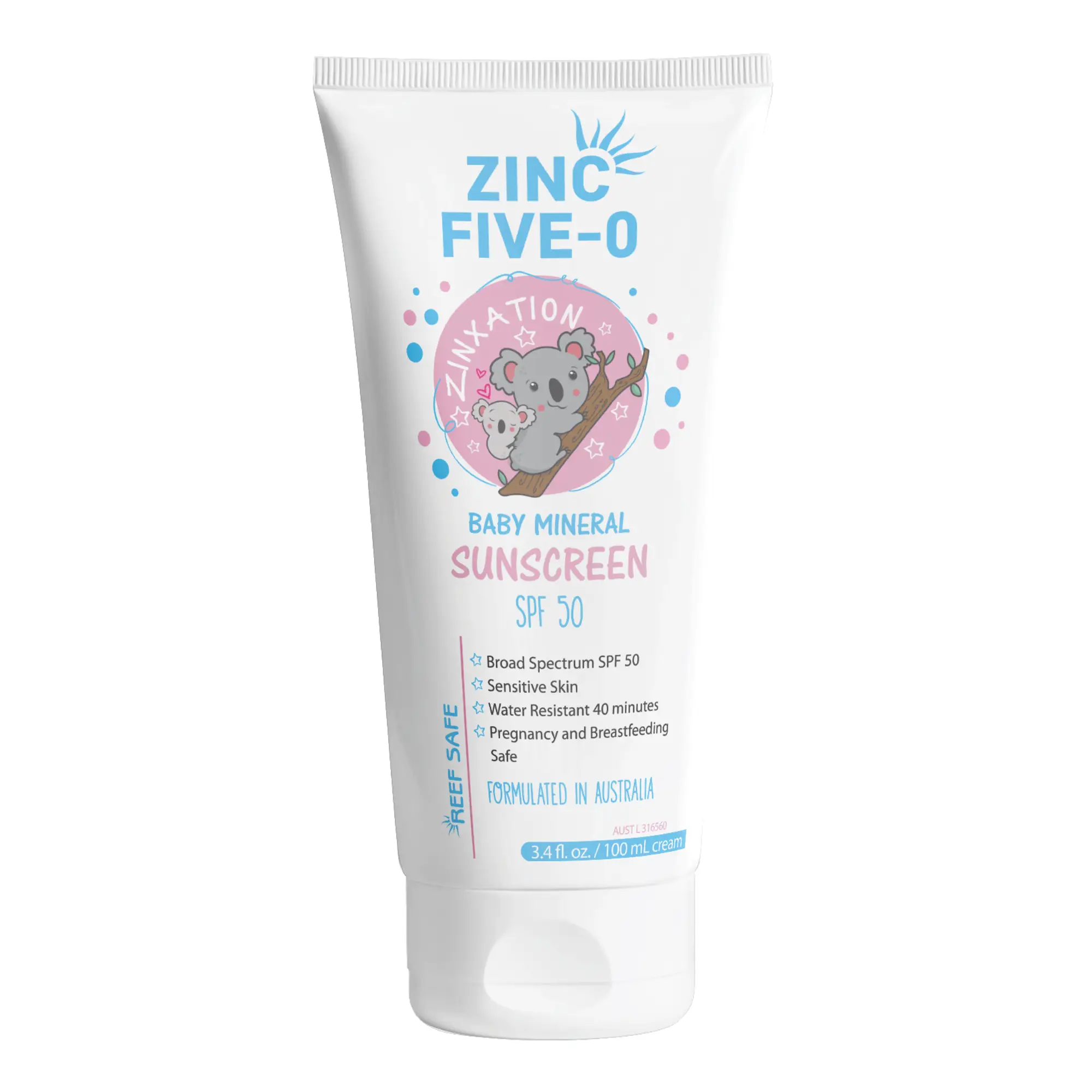 Zinc Five-0 Baby Mineral Sunscreen SPF50