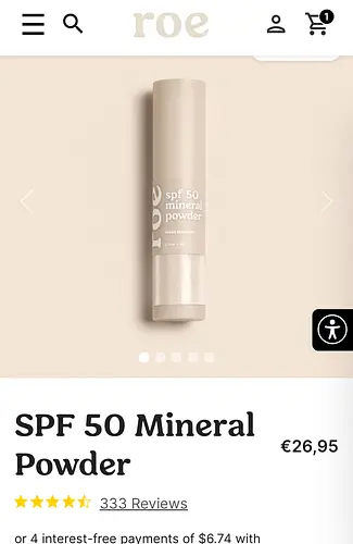 Roe Wellness SPF 50 Mineral powder
