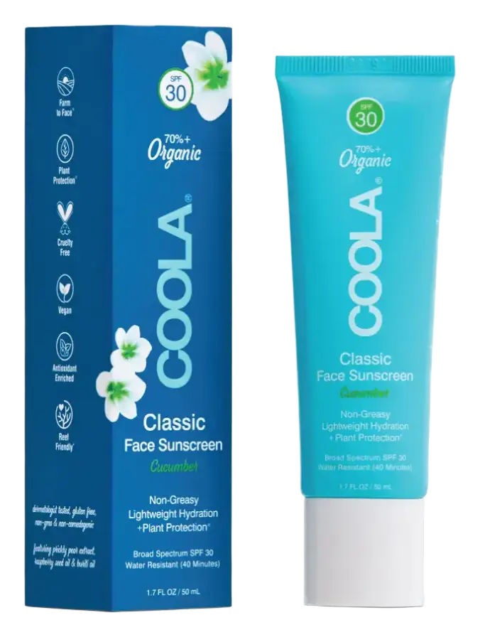 COOLA Classic Face Organic Sunscreen Lotion SPF 30 Cucumber