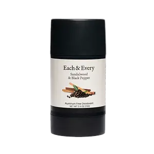 Each & Every Natural Deodorant Sandalwood & Black Pepper