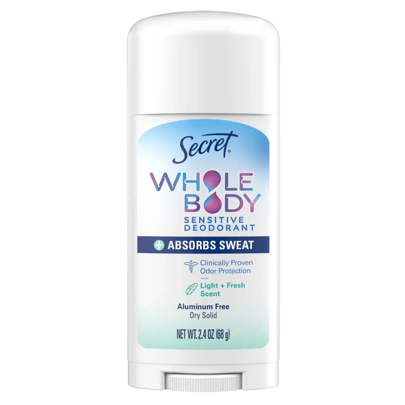 Secret Whole Body Sensitive Aluminum Free Dry Feel Deodorant Stick Light + Fresh