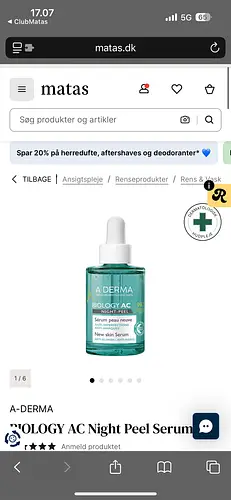 A-derma Biology AC Night Peel Serum