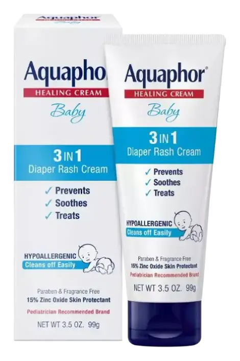 Aquaphor Baby 3-In-1 Diaper Rash Relief Cream