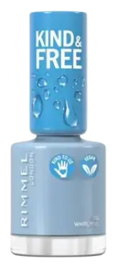 Rimmel London Kind & Free Clean Plant Based Nail Polish 152 Tidal Wave Blue