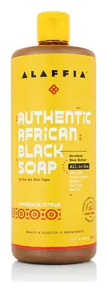 Alaffia Authentic African Black Soap All-In-One Tangerine Citrus