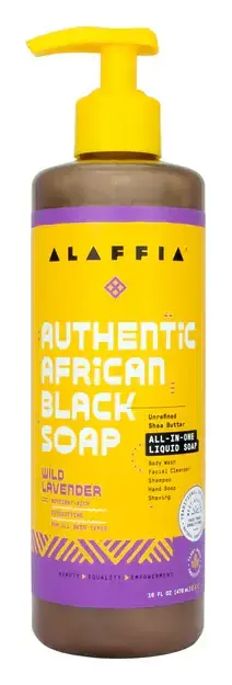 Alaffia Authentic African Black Soap All-In-One Wild Lavender
