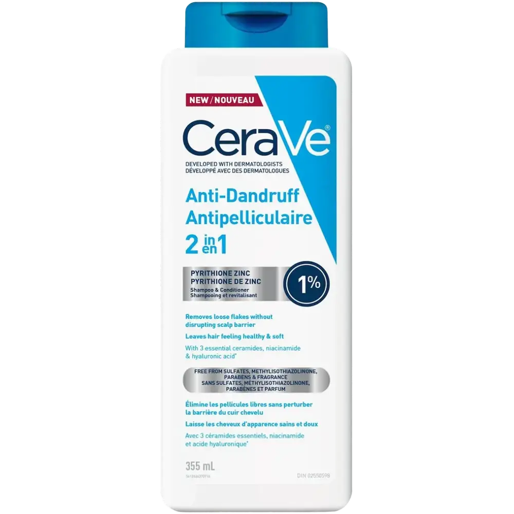 CeraVe 2-In-1 Anti-Dandruff Hydrating Shampoo & Conditioner