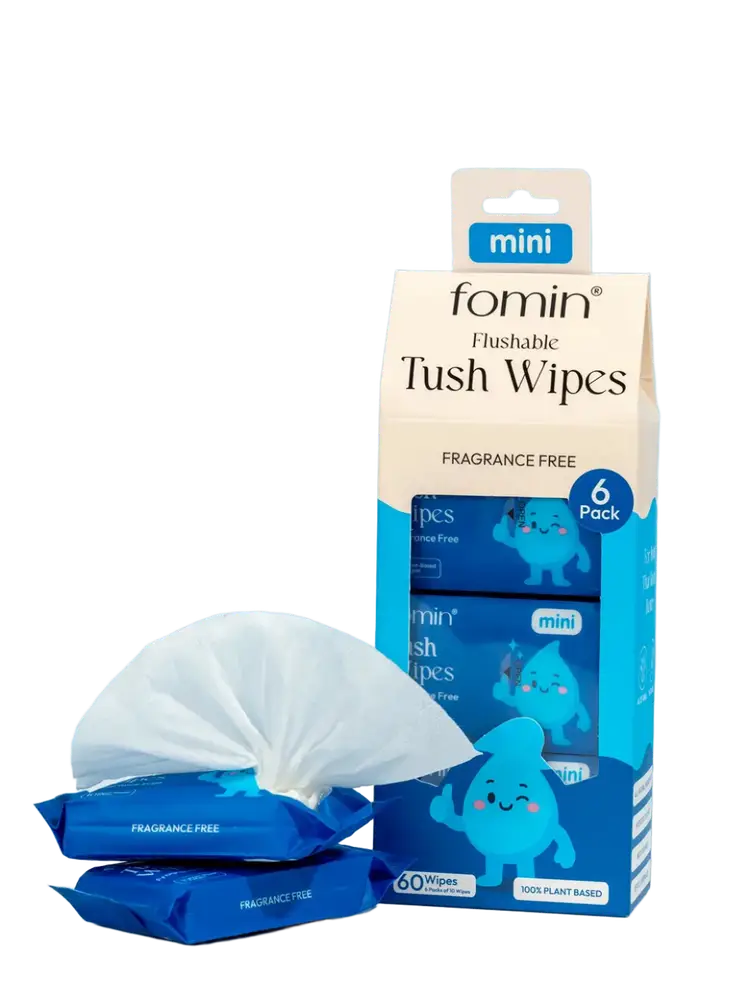 Fomin Flushable Tush Wipes Fragrance Free
