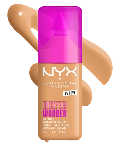 NYX Cosmetics Make 'Em Wonder Soft Matte Buildable Foundation 15 Buff
