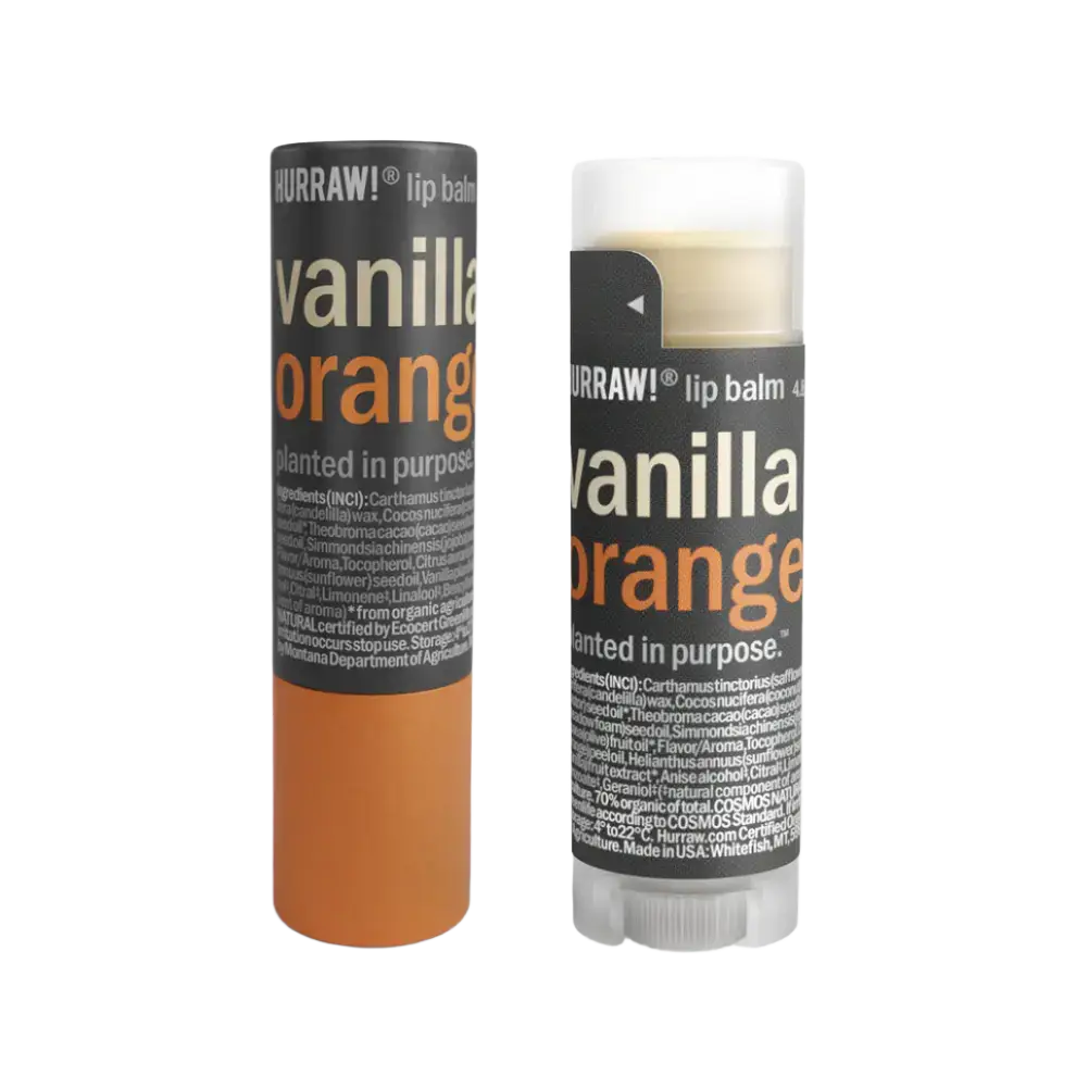 Hurraw! Flavor Combos Lip Balm Vanilla & Orange