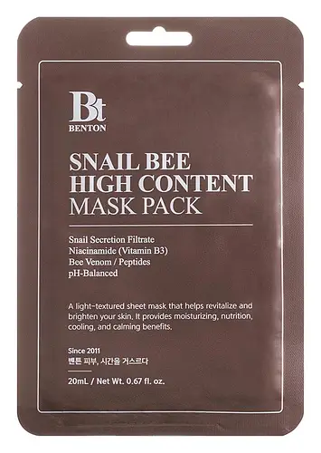 Benton Snail Bee High Content Mask Pack